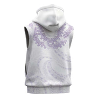 Aloha Lei Onaona Sleeveless Zip Hoodie Purple Hawaiian Tribal Pattern LT9