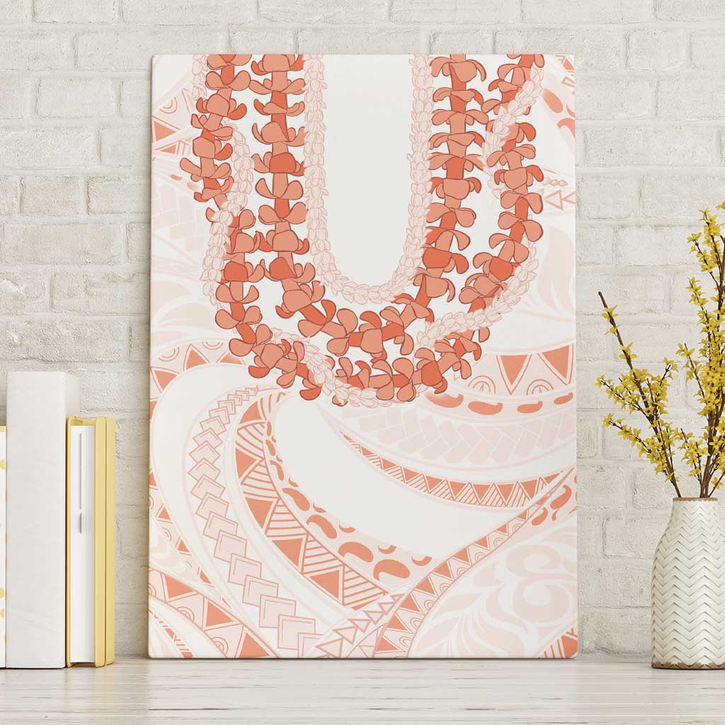 Aloha Lei Onaona Canvas Wall Art Red Hawaiian Tribal Pattern