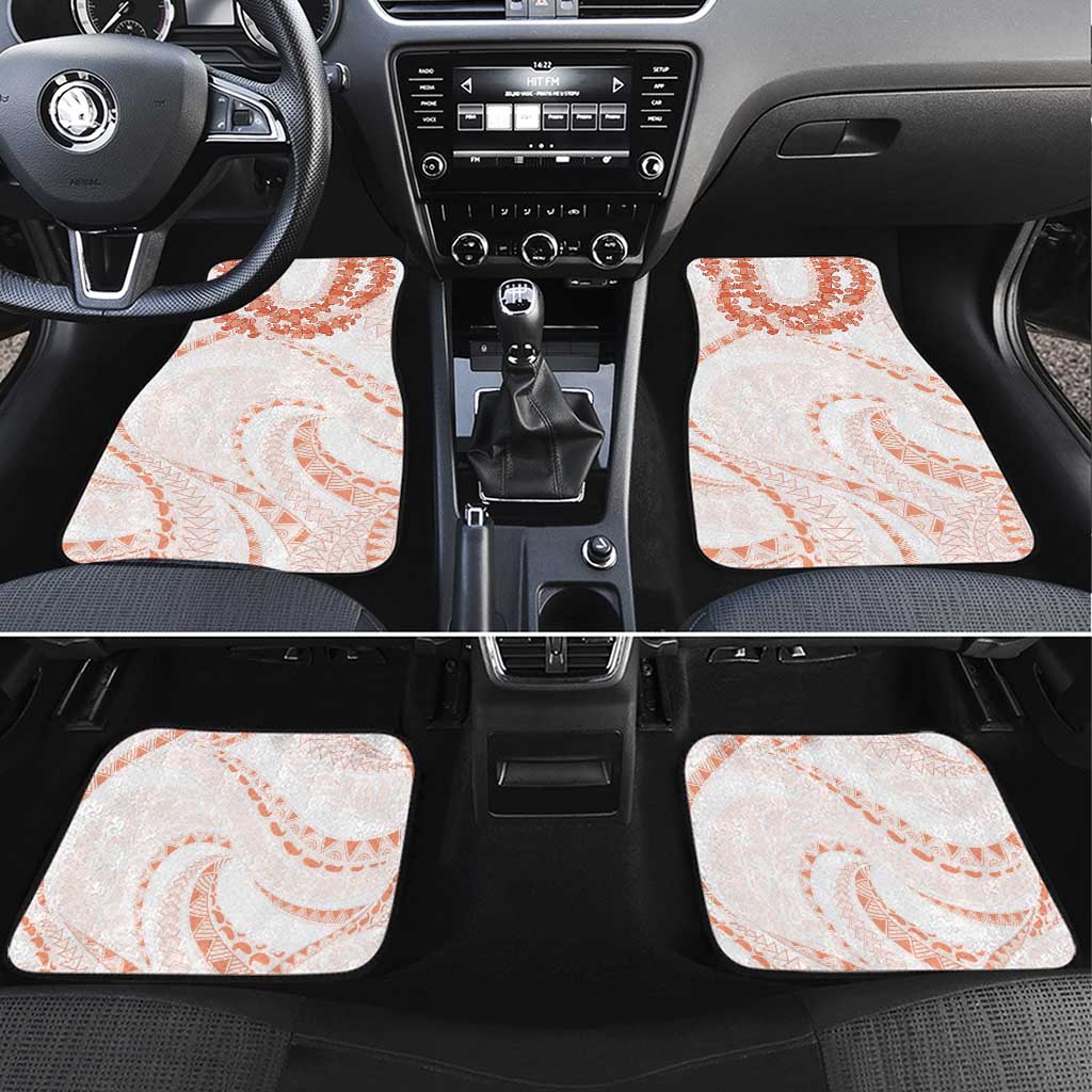 Aloha Lei Onaona Car Mats Red Hawaiian Tribal Pattern LT9 Set 4pcs Red - Polynesian Pride