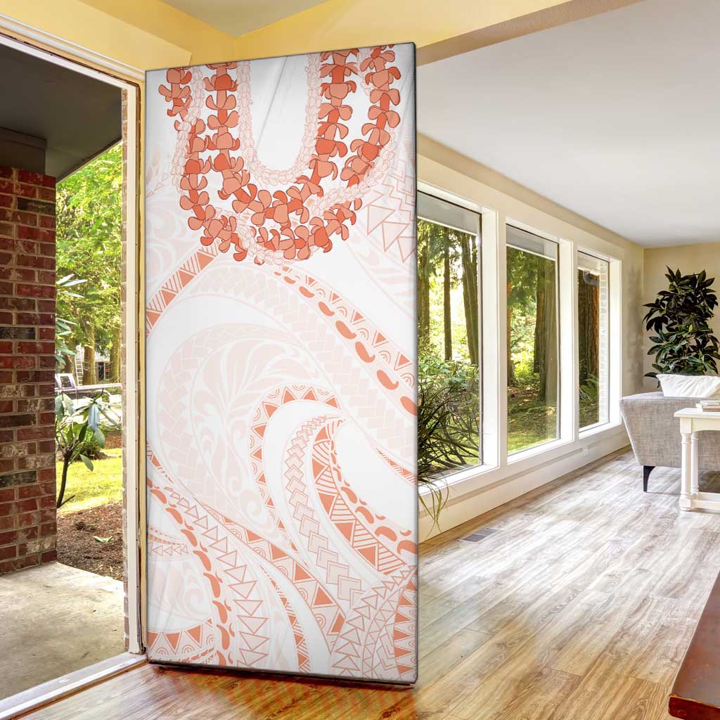Aloha Lei Onaona Door Cover Red Hawaiian Tribal Pattern LT9 - Polynesian Pride