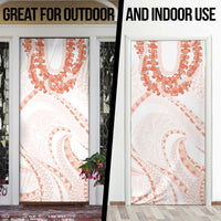 Aloha Lei Onaona Door Cover Red Hawaiian Tribal Pattern LT9 - Polynesian Pride