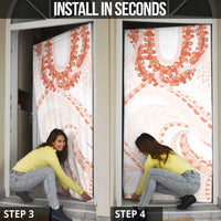 Aloha Lei Onaona Door Cover Red Hawaiian Tribal Pattern LT9 - Polynesian Pride