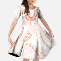 Aloha Lei Onaona Family Matching Mermaid Dress and Hawaiian Shirt Red Hawaiian Tribal Pattern LT9 Daughter's Dress Red - Polynesian Pride