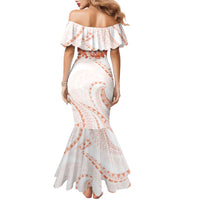 Aloha Lei Onaona Family Matching Mermaid Dress and Hawaiian Shirt Red Hawaiian Tribal Pattern LT9 - Polynesian Pride