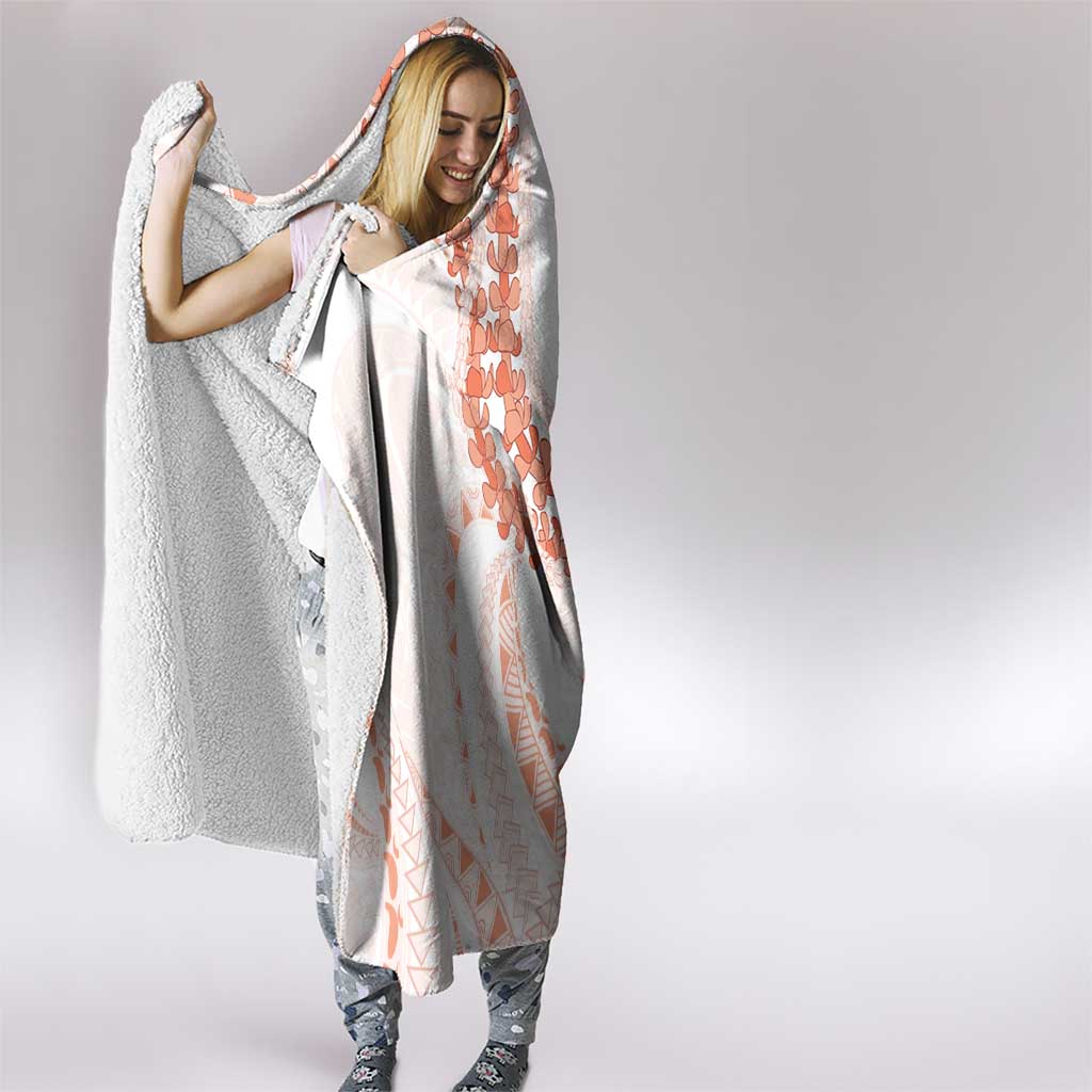 Aloha Lei Onaona Hooded Blanket Red Hawaiian Tribal Pattern