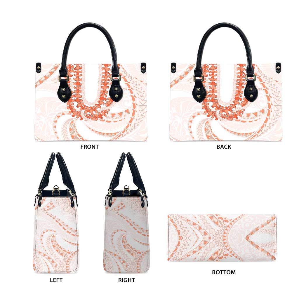 Aloha Lei Onaona Leather Bag Red Hawaiian Tribal Pattern - Polynesian Pride