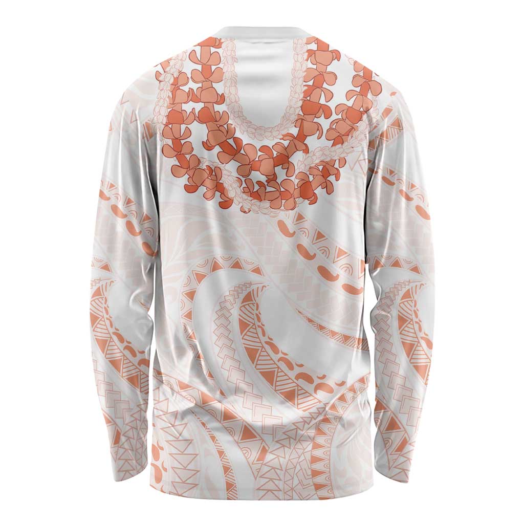 Aloha Lei Onaona Long Sleeve Shirt Red Hawaiian Tribal Pattern