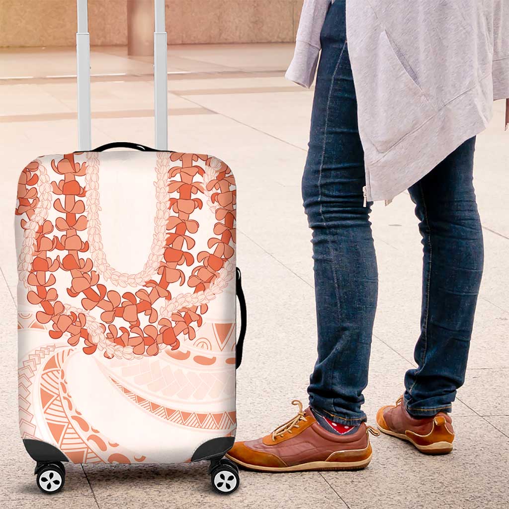 Aloha Lei Onaona Luggage Cover Red Hawaiian Tribal Pattern