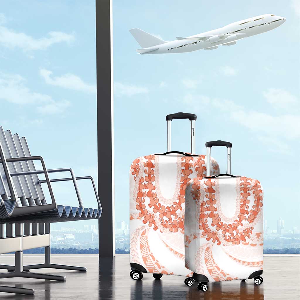 Aloha Lei Onaona Luggage Cover Red Hawaiian Tribal Pattern