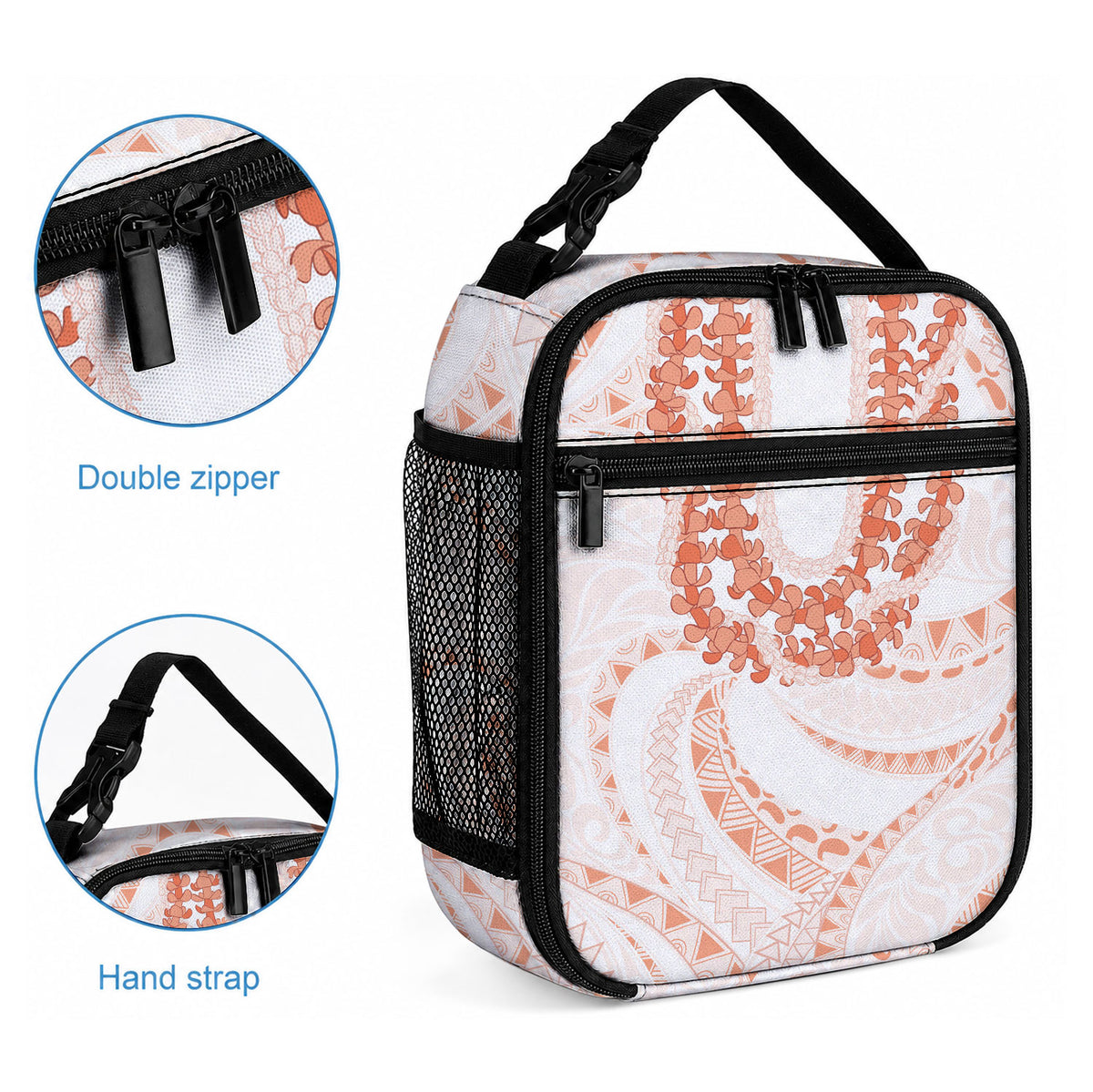 Aloha Lei Onaona Lunch Bag Red Hawaiian Tribal Pattern LT9 - Polynesian Pride