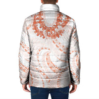 Aloha Lei Onaona Padded Jacket Red Hawaiian Tribal Pattern - Polynesian Pride