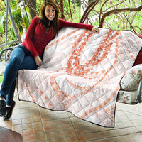 Aloha Lei Onaona Quilt Red Hawaiian Tribal Pattern