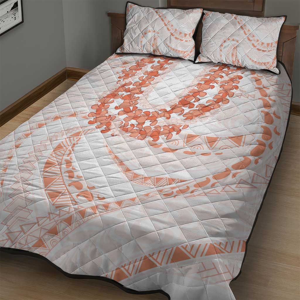 Aloha Lei Onaona Quilt Bed Set Red Hawaiian Tribal Pattern