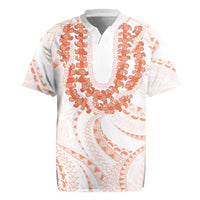 Aloha Lei Onaona Rugby Jersey Red Hawaiian Tribal Pattern LT9 Red - Polynesian Pride