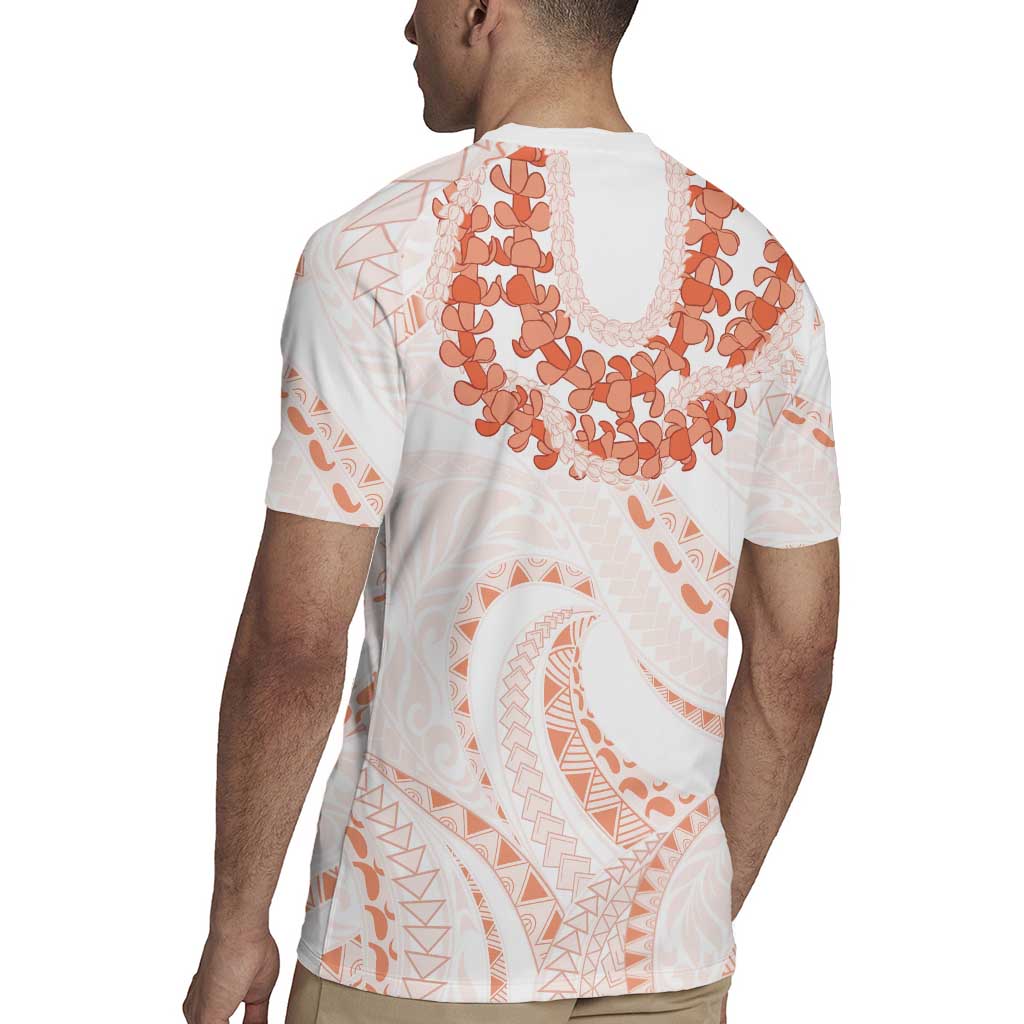 Aloha Lei Onaona Rugby Jersey Red Hawaiian Tribal Pattern LT9 - Polynesian Pride