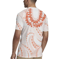 Aloha Lei Onaona Rugby Jersey Red Hawaiian Tribal Pattern LT9 - Polynesian Pride