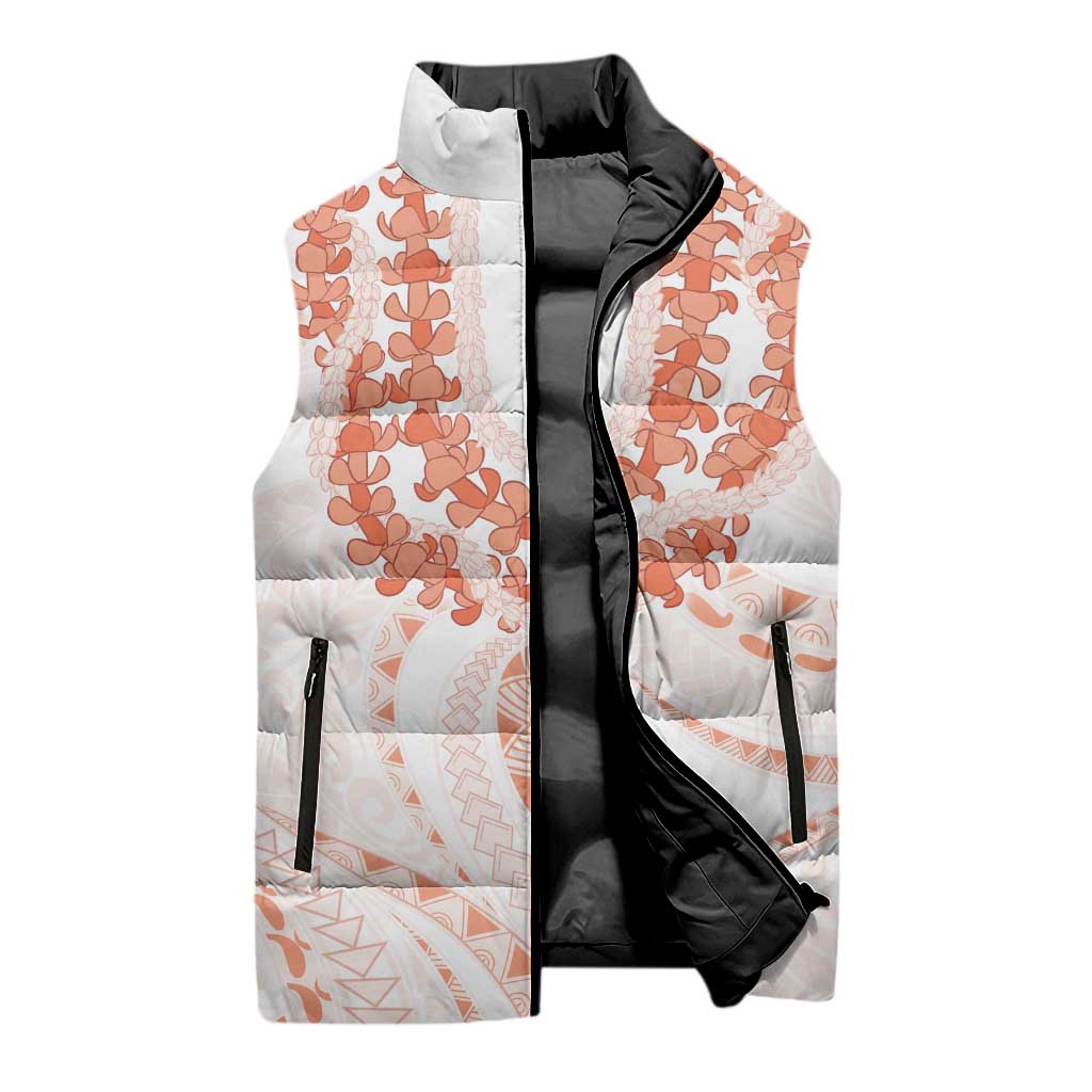 Aloha Lei Onaona Sleeveless Puffer Jacket Red Hawaiian Tribal Pattern LT9 - Polynesian Pride