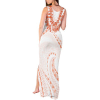 Aloha Lei Onaona Tank Maxi Dress Red Hawaiian Tribal Pattern