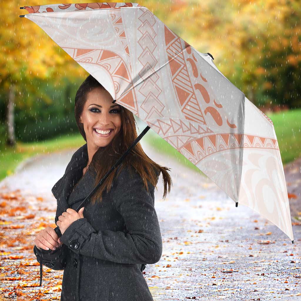 Aloha Lei Onaona Umbrella Red Hawaiian Tribal Pattern - Polynesian Pride