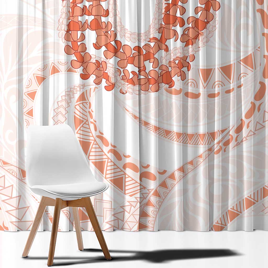 Aloha Lei Onaona Window Curtain Red Hawaiian Tribal Pattern
