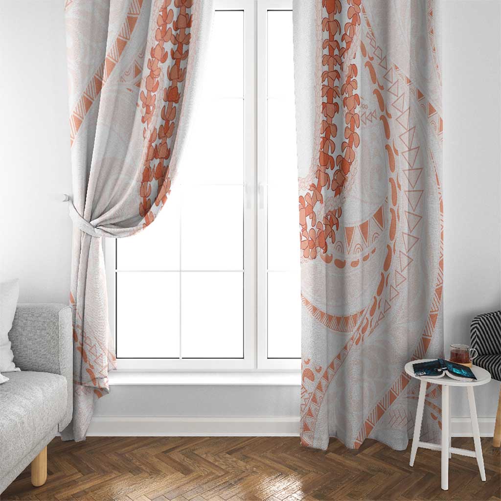 Aloha Lei Onaona Window Curtain Red Hawaiian Tribal Pattern