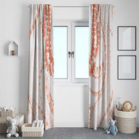 Aloha Lei Onaona Window Curtain Red Hawaiian Tribal Pattern