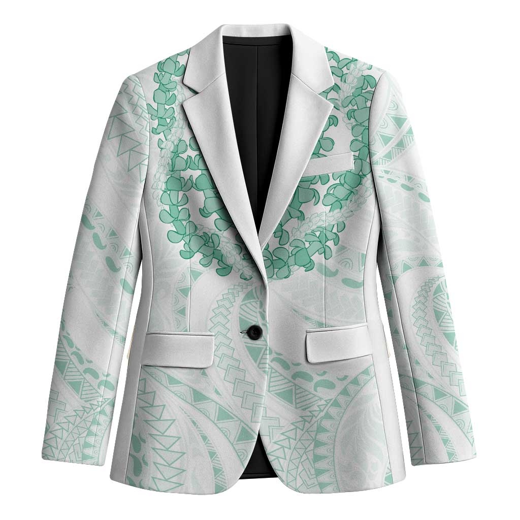 Aloha Lei Onaona Blazer Sage Green Hawaiian Tribal Pattern LT9 Unisex Green - Polynesian Pride