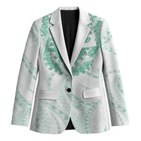 Aloha Lei Onaona Blazer Sage Green Hawaiian Tribal Pattern LT9 Unisex Green - Polynesian Pride