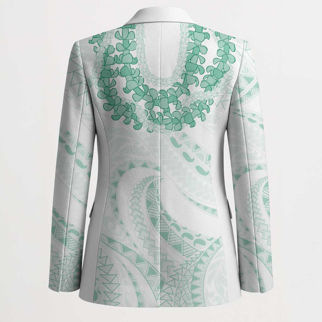 Aloha Lei Onaona Blazer Sage Green Hawaiian Tribal Pattern LT9 - Polynesian Pride