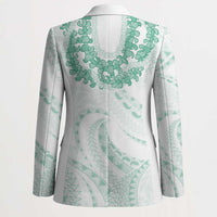 Aloha Lei Onaona Blazer Sage Green Hawaiian Tribal Pattern LT9 - Polynesian Pride