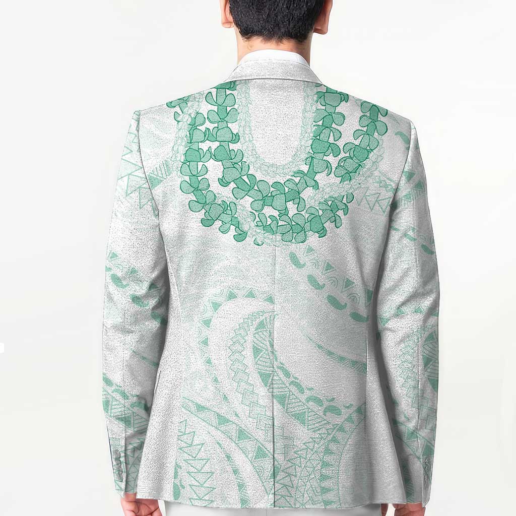 Aloha Lei Onaona Blazer Sage Green Hawaiian Tribal Pattern LT9 - Polynesian Pride