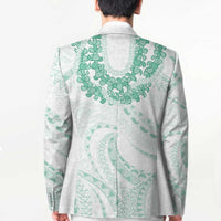 Aloha Lei Onaona Blazer Sage Green Hawaiian Tribal Pattern LT9 - Polynesian Pride