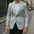 Aloha Lei Onaona Blazer Sage Green Hawaiian Tribal Pattern - Polynesian Pride