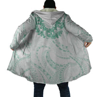 Aloha Lei Onaona Cloak Sage Green Hawaiian Tribal Pattern - Polynesian Pride