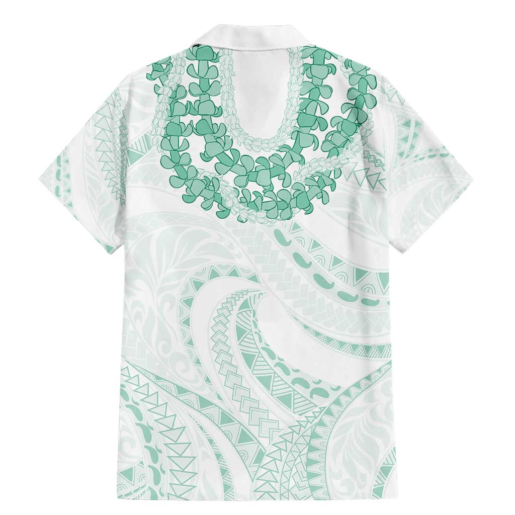 Aloha Lei Onaona Family Matching Mermaid Dress and Hawaiian Shirt Sage Green Hawaiian Tribal Pattern LT9 - Polynesian Pride