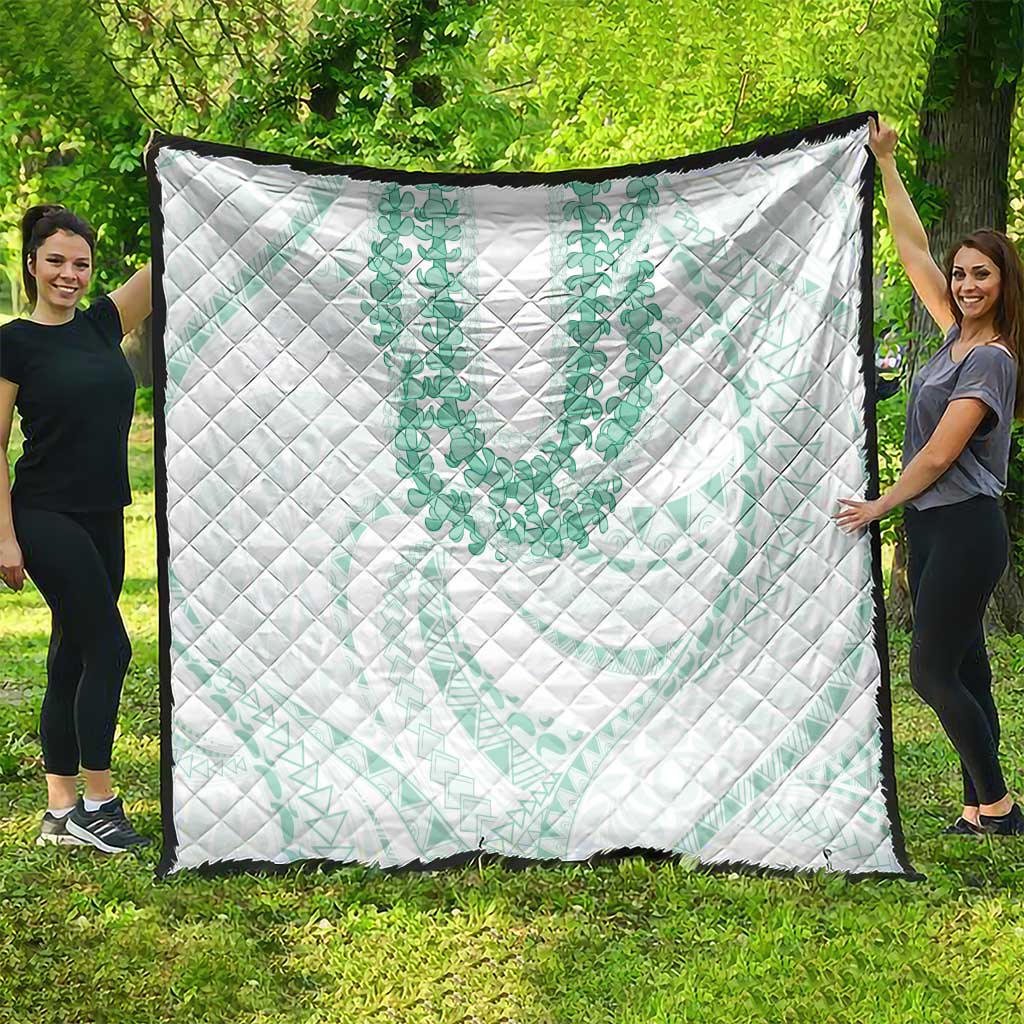 Aloha Lei Onaona Quilt Sage Green Hawaiian Tribal Pattern