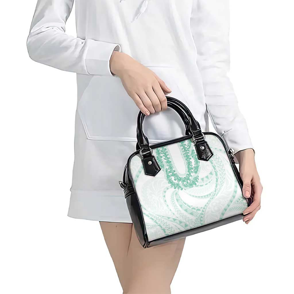 Aloha Lei Onaona Shoulder Handbag Sage Green Hawaiian Tribal Pattern LT9 - Polynesian Pride