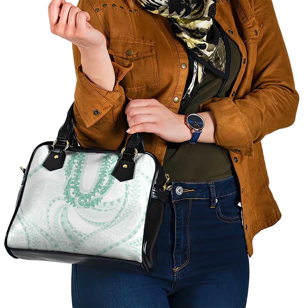 Aloha Lei Onaona Shoulder Handbag Sage Green Hawaiian Tribal Pattern LT9 - Polynesian Pride