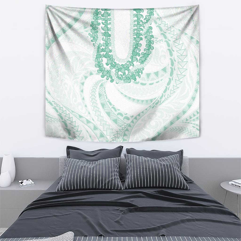 Aloha Lei Onaona Tapestry Sage Green Hawaiian Tribal Pattern