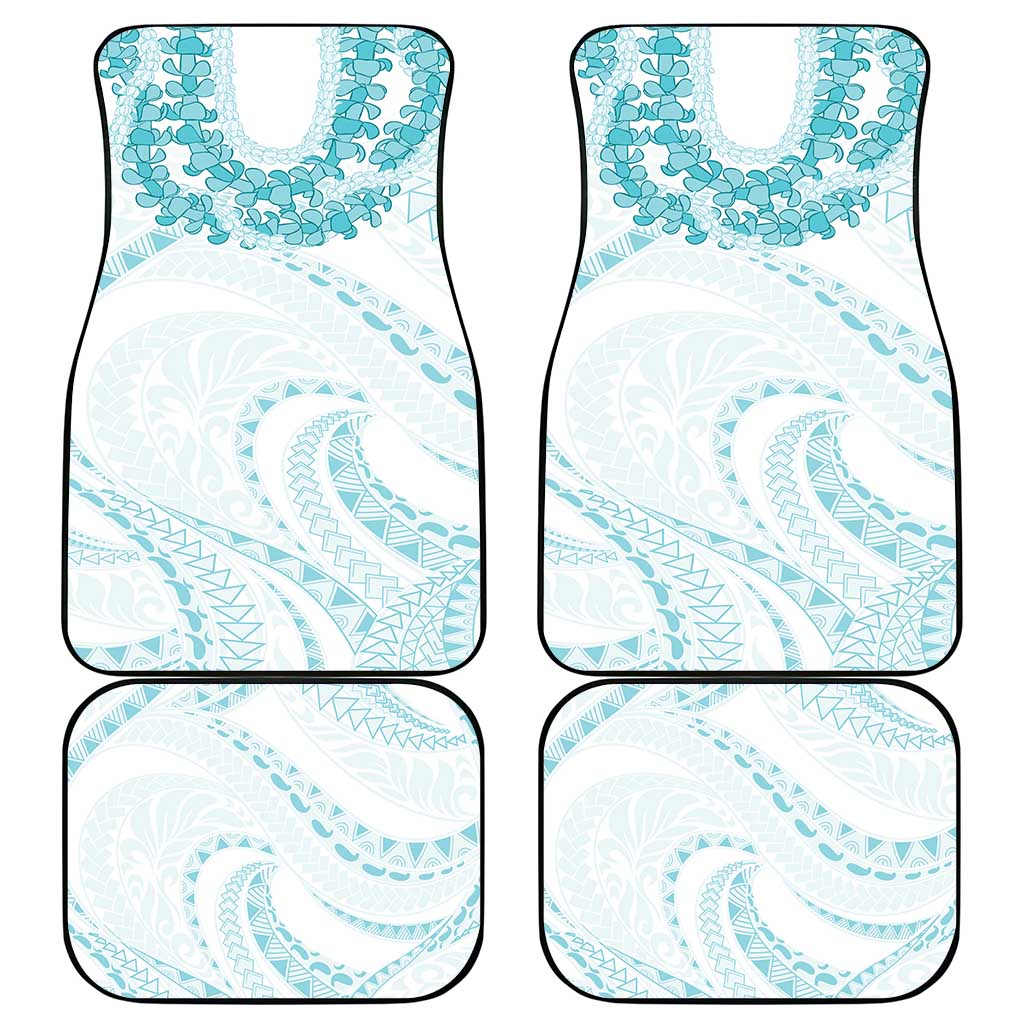 Aloha Lei Onaona Car Mats Teal Hawaiian Tribal Pattern LT9 - Polynesian Pride