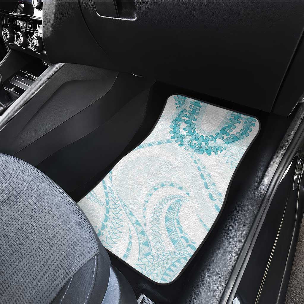 Aloha Lei Onaona Car Mats Teal Hawaiian Tribal Pattern LT9 - Polynesian Pride