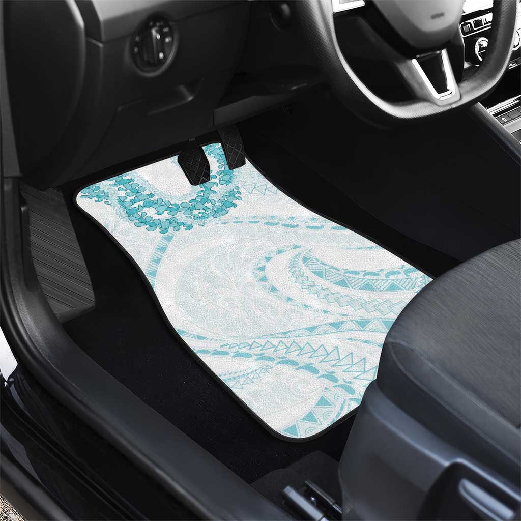 Aloha Lei Onaona Car Mats Teal Hawaiian Tribal Pattern LT9 - Polynesian Pride