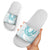 Aloha Lei Onaona Slide Sandals Teal Hawaiian Tribal Pattern - Polynesian Pride