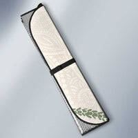 Aloha Lei Mikioi Auto Sun Shade Beige Polynesian Tribal Tatau Pattern LT9 - Polynesian Pride