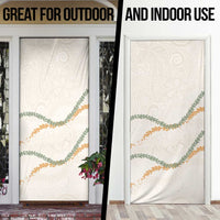 Aloha Lei Mikioi Door Cover Beige Polynesian Tribal Tatau Pattern - Polynesian Pride