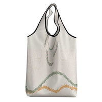 Aloha Lei Mikioi Grocery Bag Beige Polynesian Tribal Tatau Pattern LT9 - Polynesian Pride