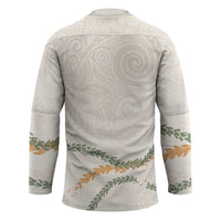 Aloha Lei Mikioi Hockey Jersey Beige Polynesian Tribal Tatau Pattern - Polynesian Pride