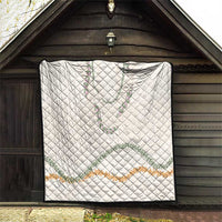 Aloha Lei Mikioi Quilt Beige Polynesian Tribal Tatau Pattern