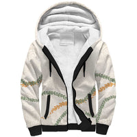 Aloha Lei Mikioi Sherpa Hoodie Beige Polynesian Tribal Tatau Pattern LT9 Unisex Beige - Polynesian Pride