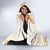 Aloha Lei Mikioi Hooded Blanket Gold Polynesian Tribal Tatau Pattern